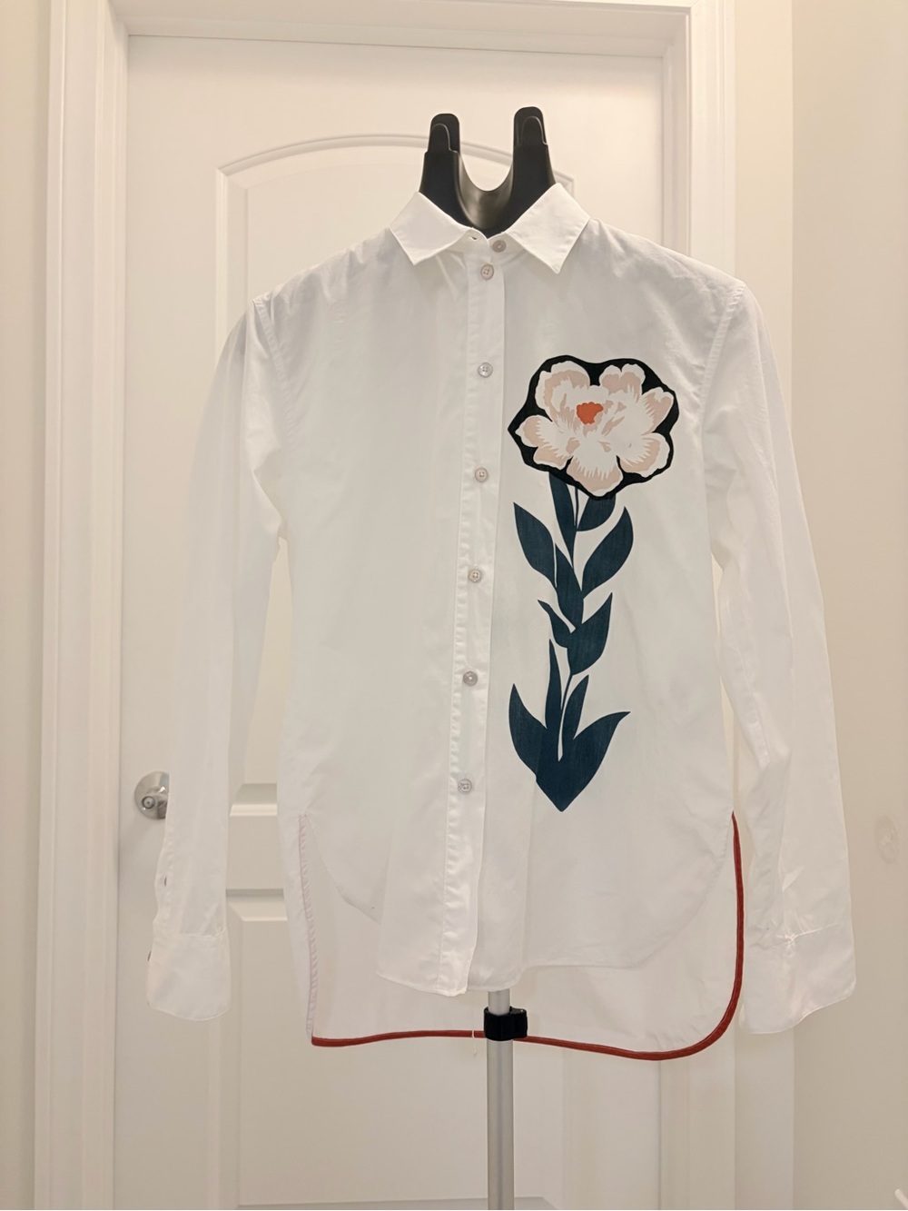 Paul Smith White Shirt with Floral Detail